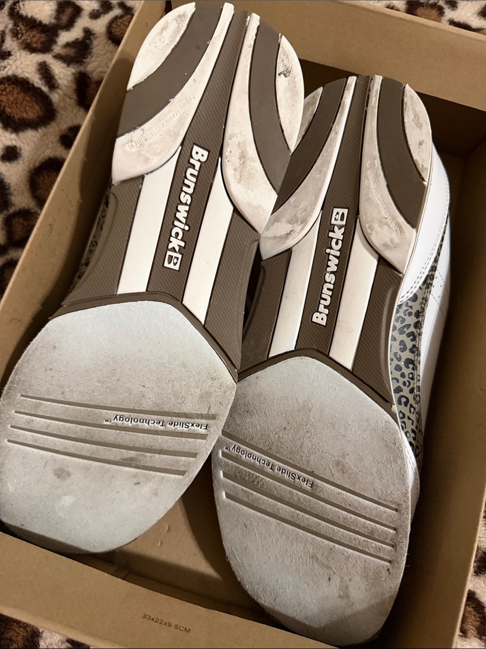 Athletic Bowling Shoes with Leopard Accents - Picture 3 of 4
